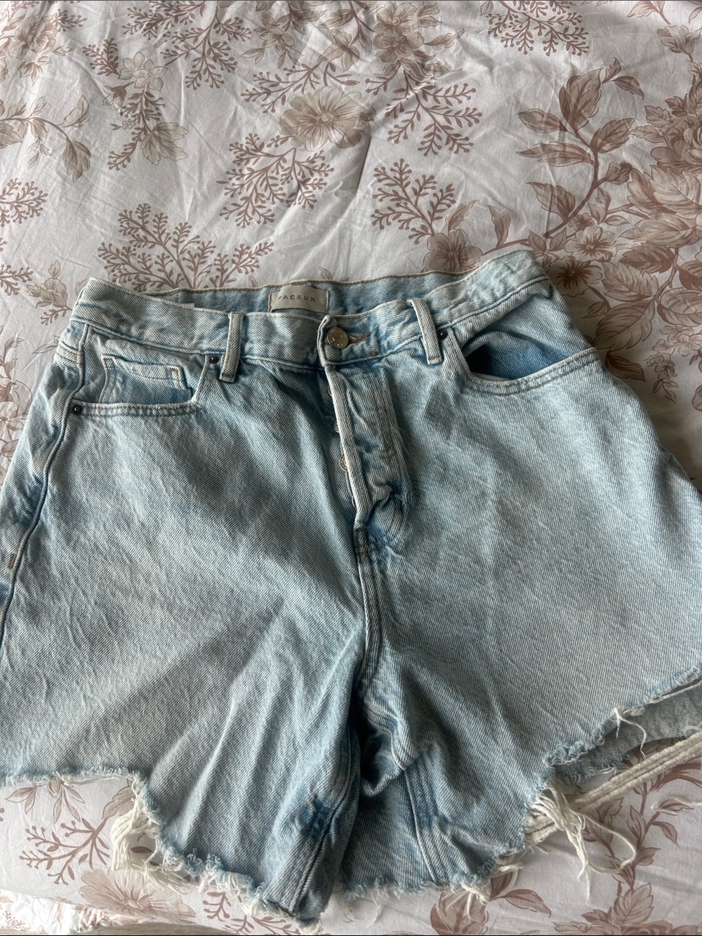 PacSun Light Wash High-Rise Jean Shorts